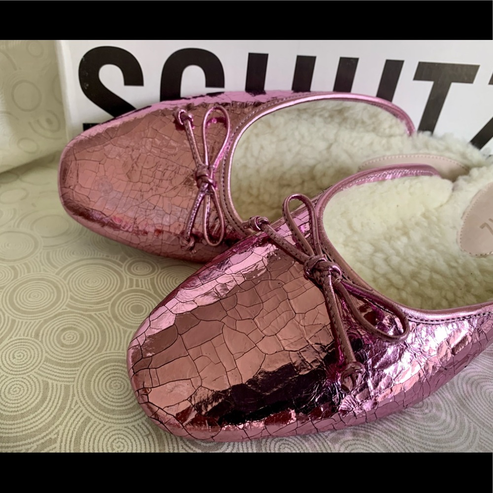 NIB Schutz ‘Evelin’ Metallic Pink Mule 8.5 - Picture 4 of 10